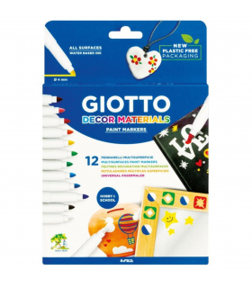ROTULADOR GIOTTO MULTISUPERFICIES CAJA 12 COLORES
