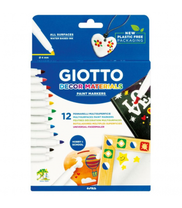 ROTULADOR GIOTTO MULTISUPERFICIES CAJA 12 COLORES