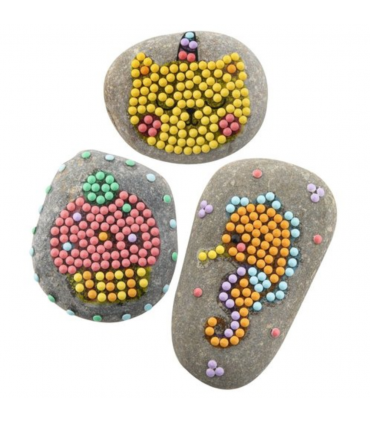 PINTA ROCAS CON PINTURA Y DIAMANTES - CCG