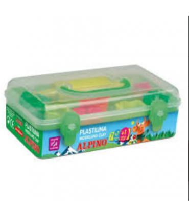 KIT PLASTILINA ALPINO 7 COLORES + MOLDES