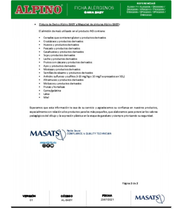 PASTA MODELAR ALPINO BABY DOUGH ANIMALES 85GR 3 COLORES SURTIDOS