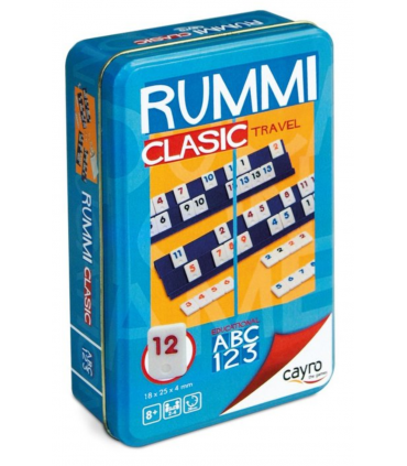 JUEGO DE MESA RUMMICLASIC TRAVEL METAL BOX - CAYRO