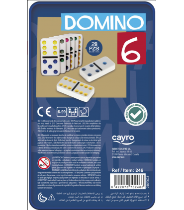 JUEGO DE MESA DOMINO COLORES DOBLE 6 - CAYRO