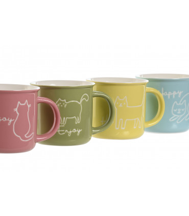 TAZA MUG PORCELANA GATO PASTEL. 3 SURTIDO - ITEM PC-211997 -